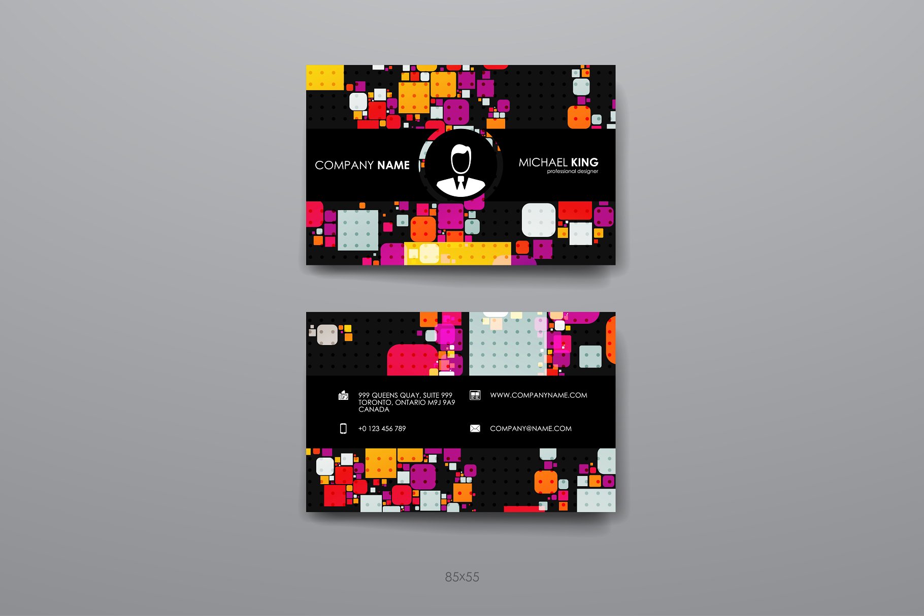 8款企业个人名片抽象设计模板 8 Business Cards插图7