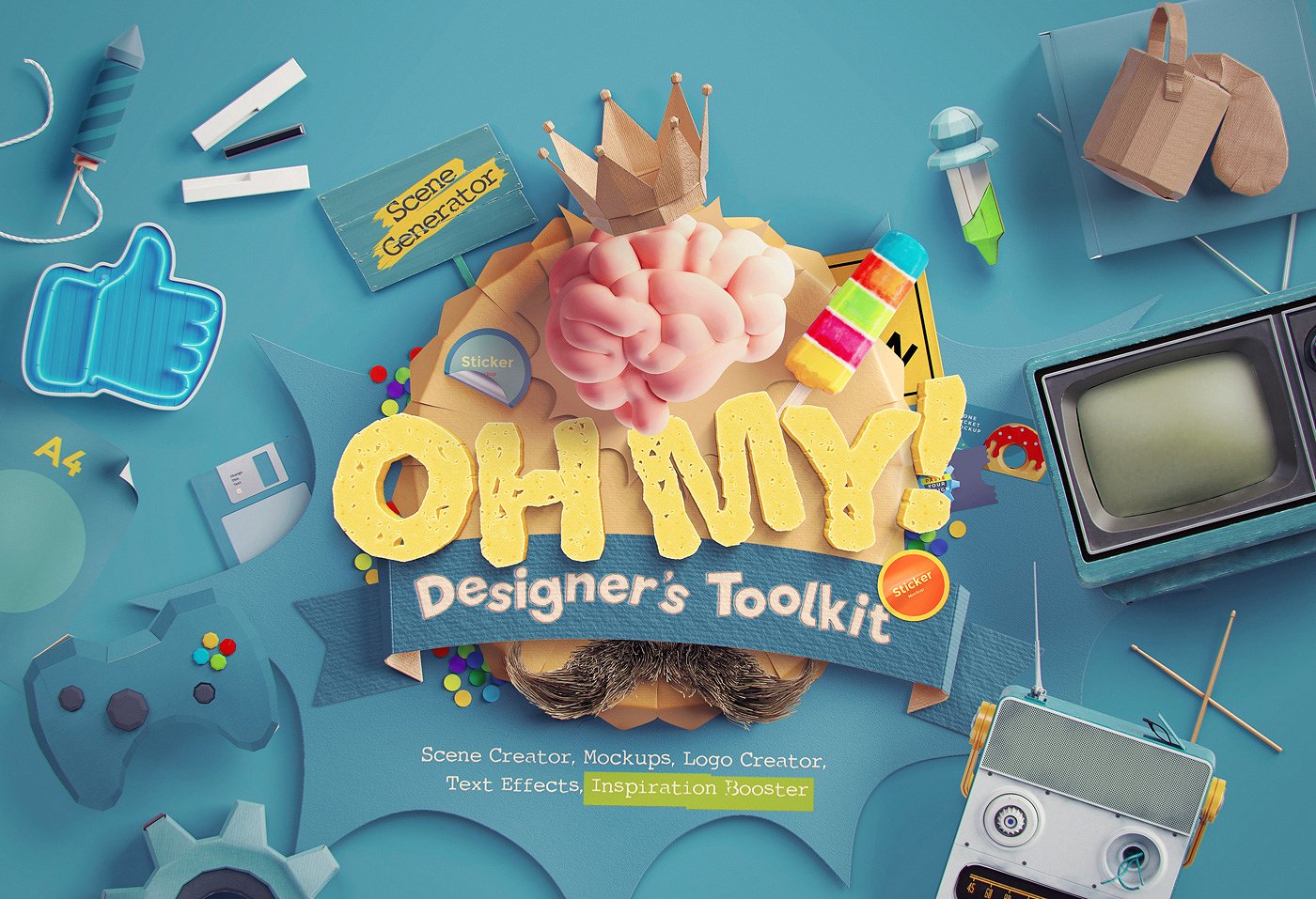 视觉极具冲击力的场景样机套装 Oh My! Designer’s Toolkit[7.51GB]插图