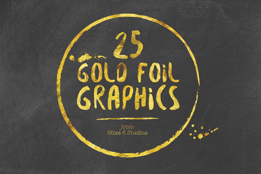 25款独特的金箔手工制作图形 25 Gold Foil Hand Crafted Graphics插图
