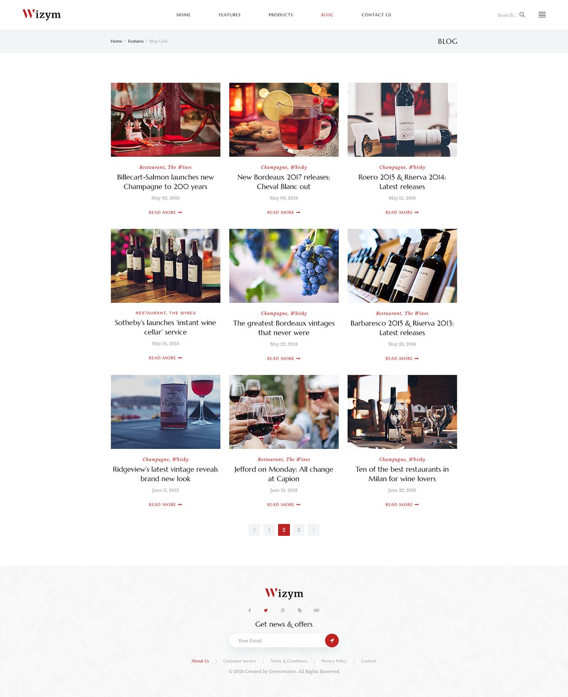 葡萄酒品牌网站设计PSD模板 Wizym | Wine & Winery PSD Template插图(9)