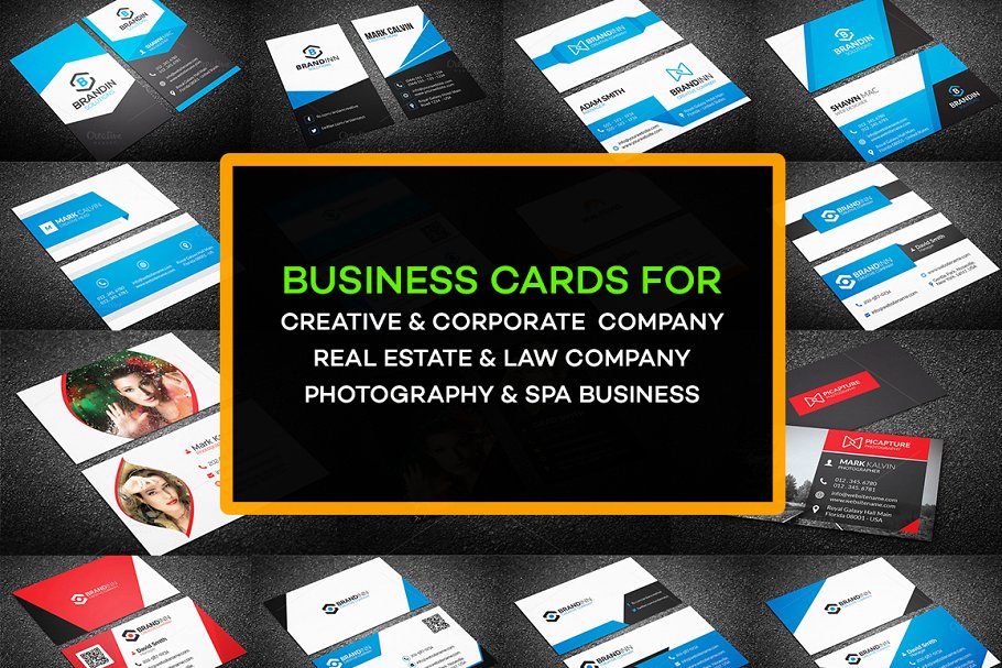 50张创意名片模板集合 50 Creative Business Card Bundle插图(1)