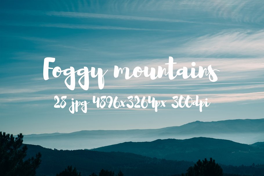 云雾缭绕山谷高清摄影素材合集 Foggy Mountains photo pack插图(2)