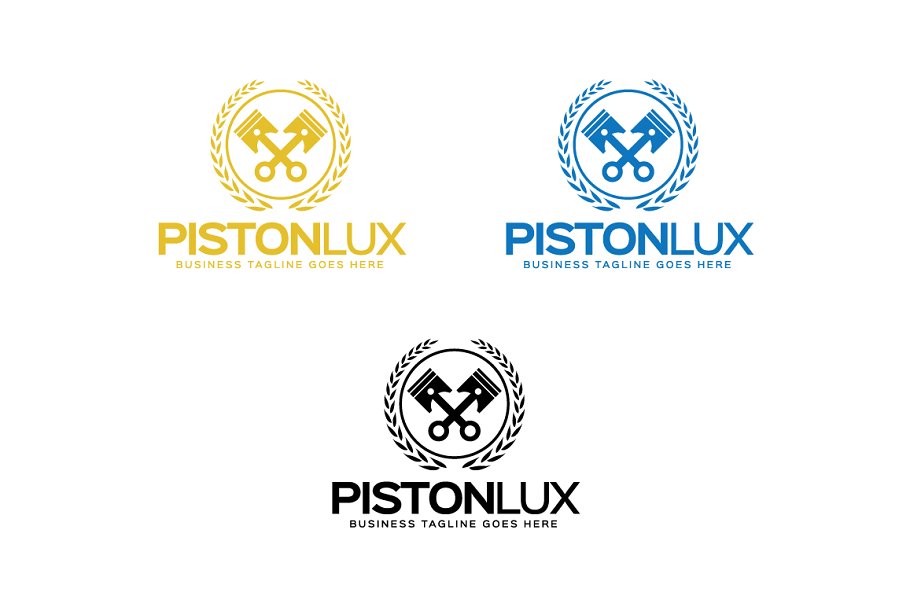 活塞图形Logo模板 Piston Logo插图(1)