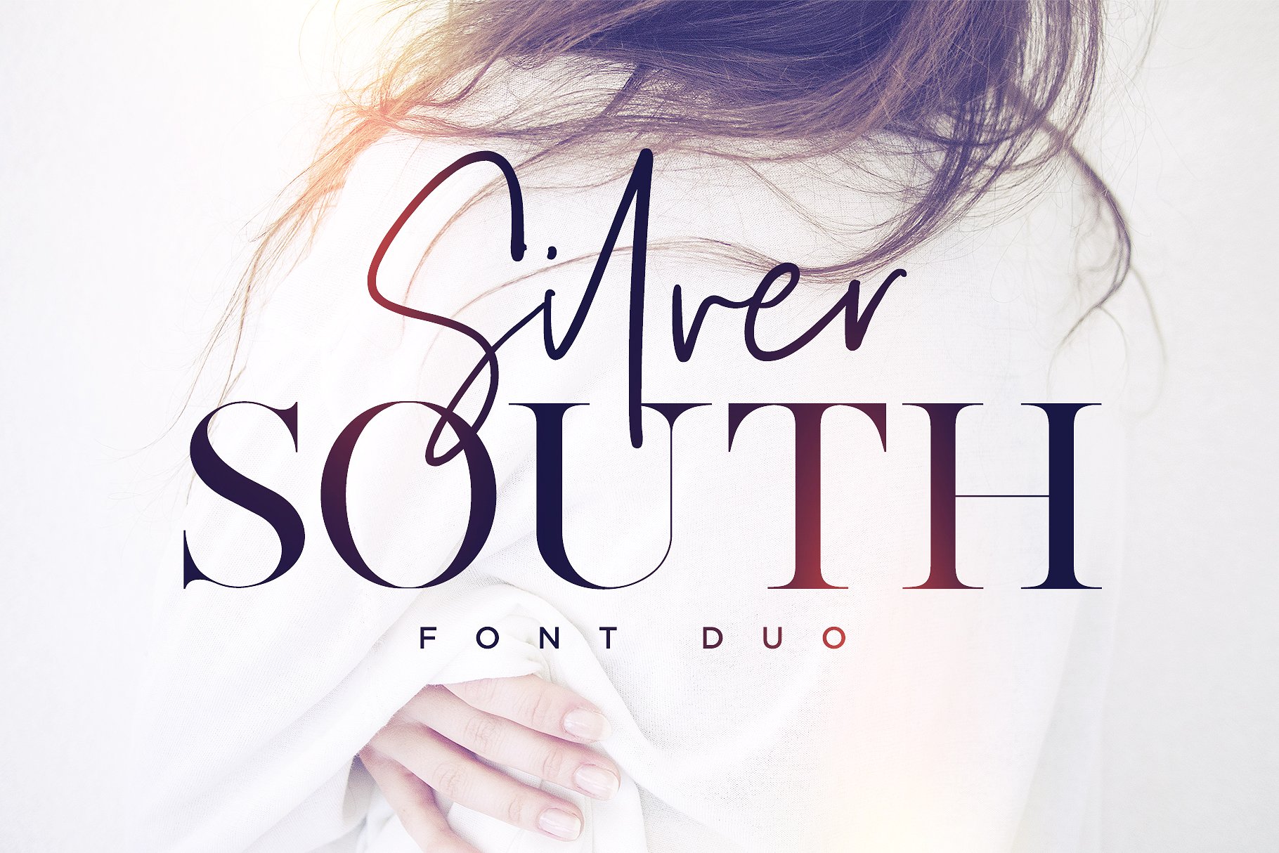时尚的衬线字体和脚本字体 Silver South Font Duo插图