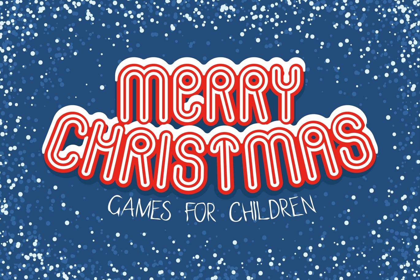 儿童风格圣诞主题矢量手绘设计素材 Christmas Games for Children插图