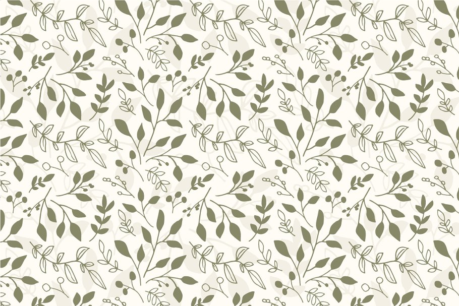 林地森林风格图案无缝纹理 Woodland – Seamless Pattern Papers插图(3)