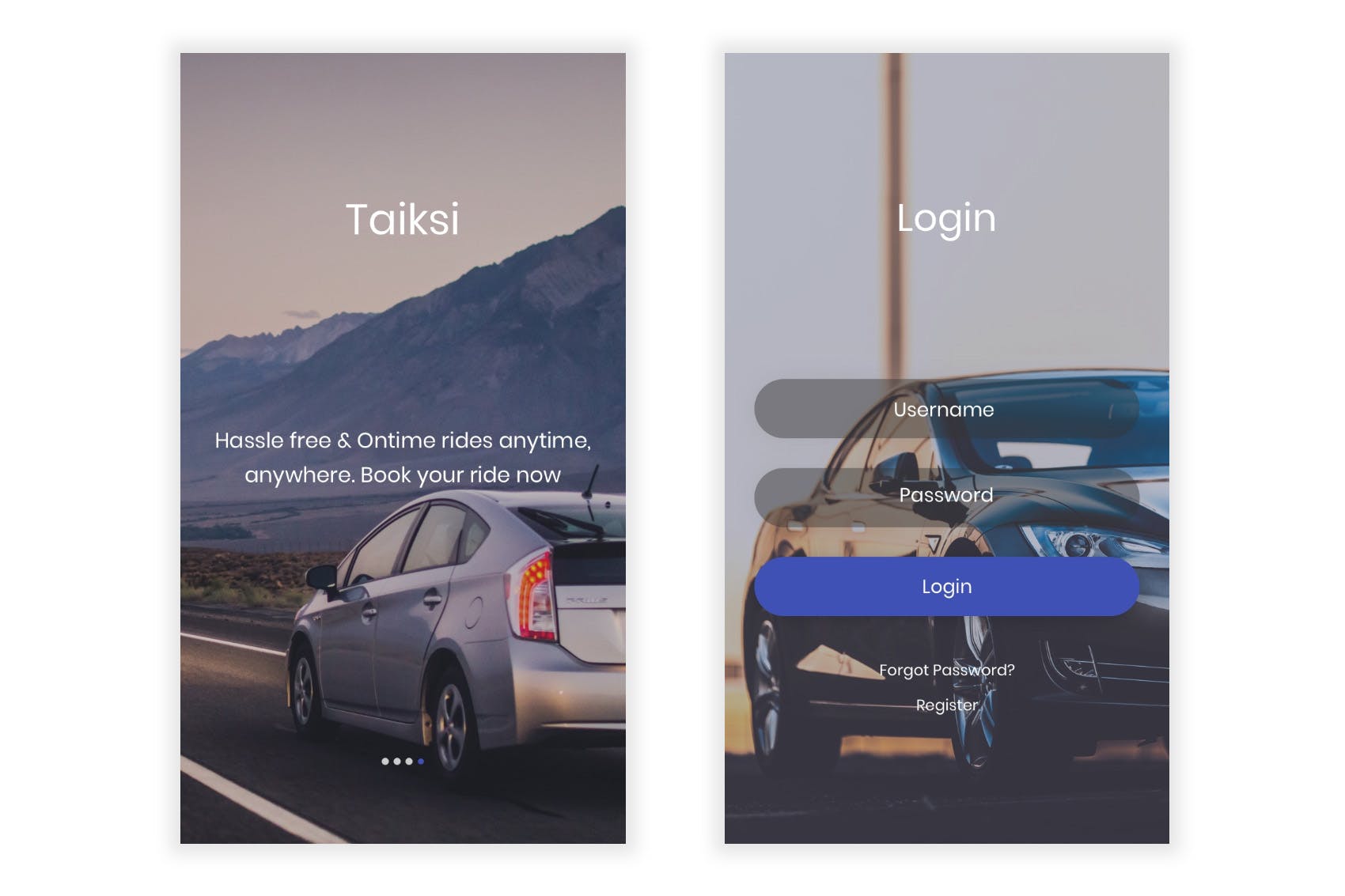 出租车打车APP应用UI界面设计Sketch模板 Taiksi – Taxi & Cab Booking Sketch UI Kit插图(1)