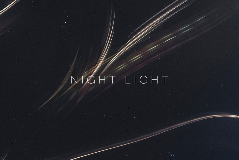 彩色抽象光线条纹纹理背景 Night Light插图