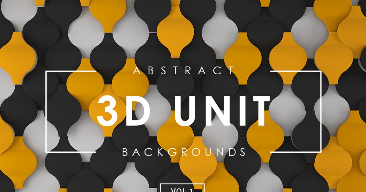 3D几何单元图形抽象背景素材v1 3D Unit Abstract Backgrounds Vol.1插图