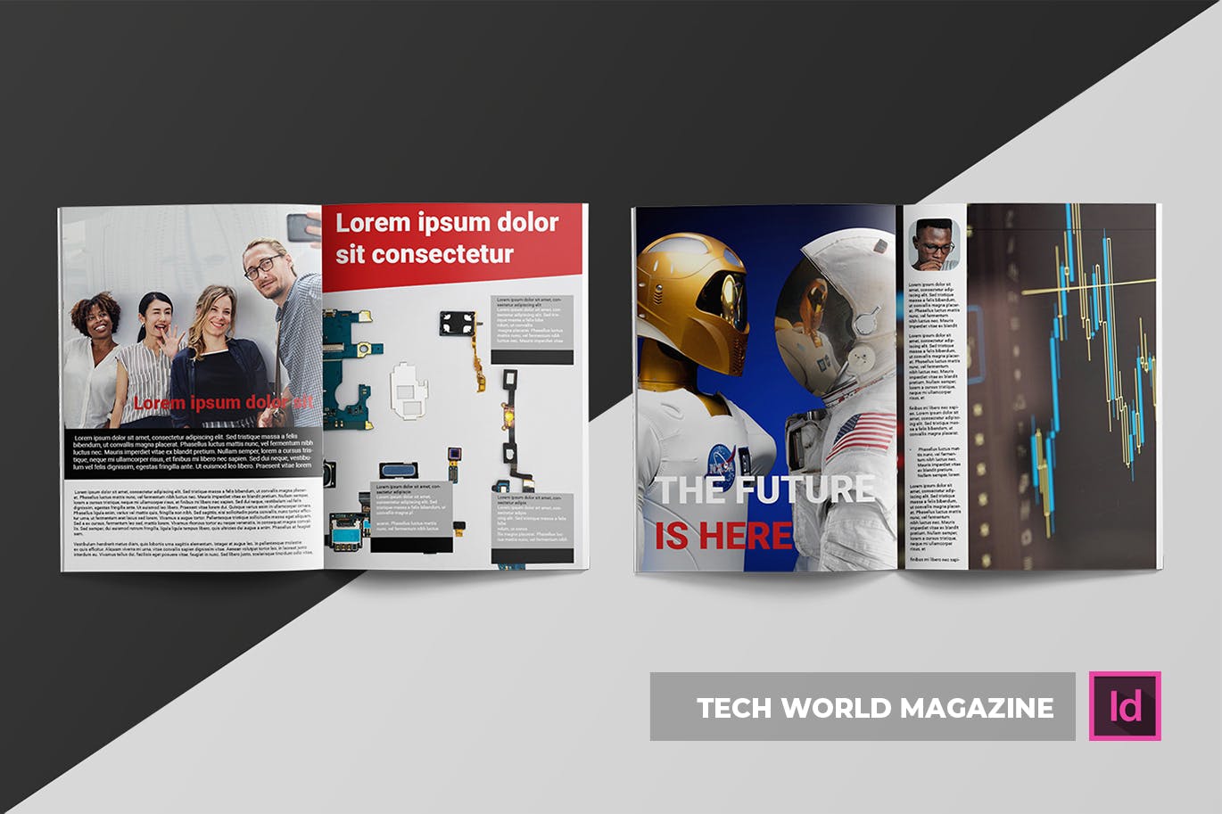 科技世界杂志版式设计模板 Tech World | Magazine Template插图4