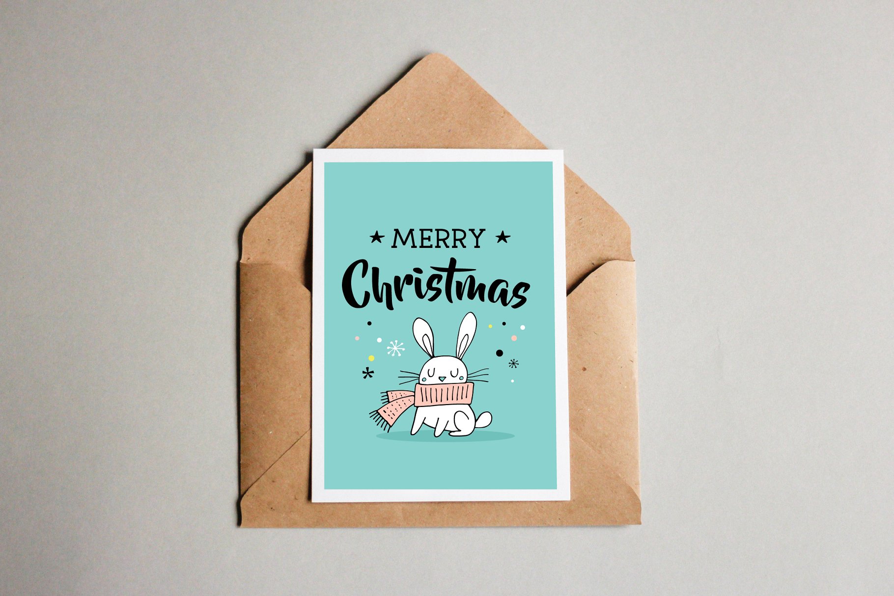 斯堪纳维亚风格快乐圣诞涂鸦元素手绘插画 Merry Christmas greetings & doodles插图6