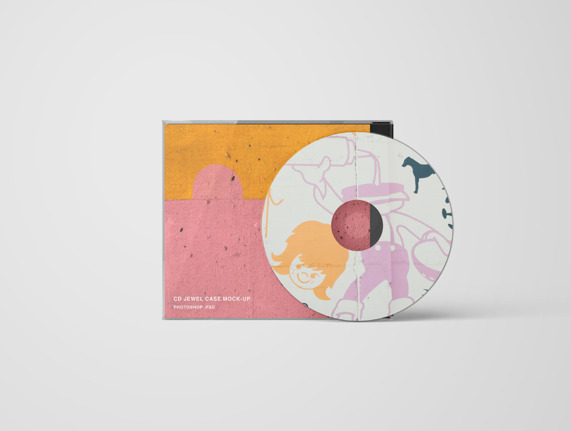CD盒包装盒外观设计效果图样机PSD模板 CD Jewel Case Mockup – Photoshop .PSD插图(3)