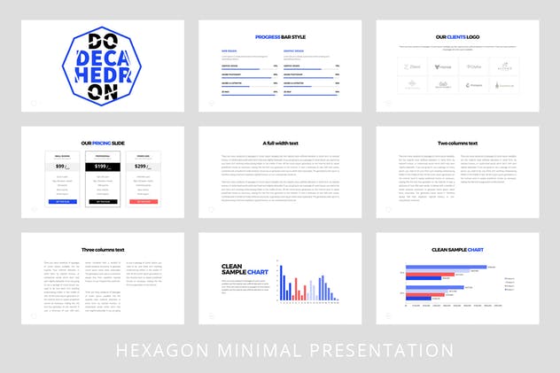 超高品质创业公司路演/项目投标PPT幻灯片模板 Hexagon – Powerpoint Template插图(9)