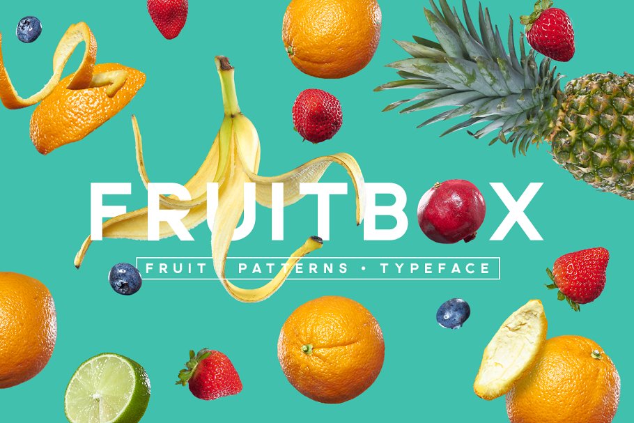 水果设计盒子-字体、纹理 FruitBox – Font. Patterns. Fruit插图