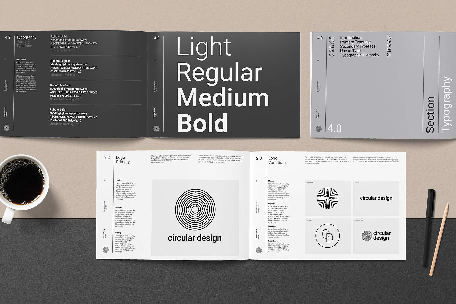 极简主义的品牌规范指南杂志InDesign模板下载 THE MINIMALIST / Bundle Pack [indd]插图6