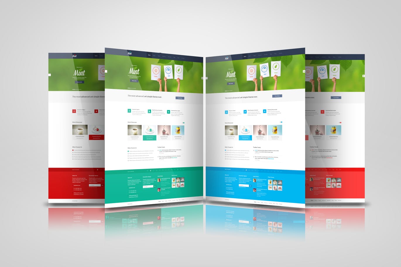 网站/网页设计效果图样机模板 Web Pages Presentation Mock Up插图