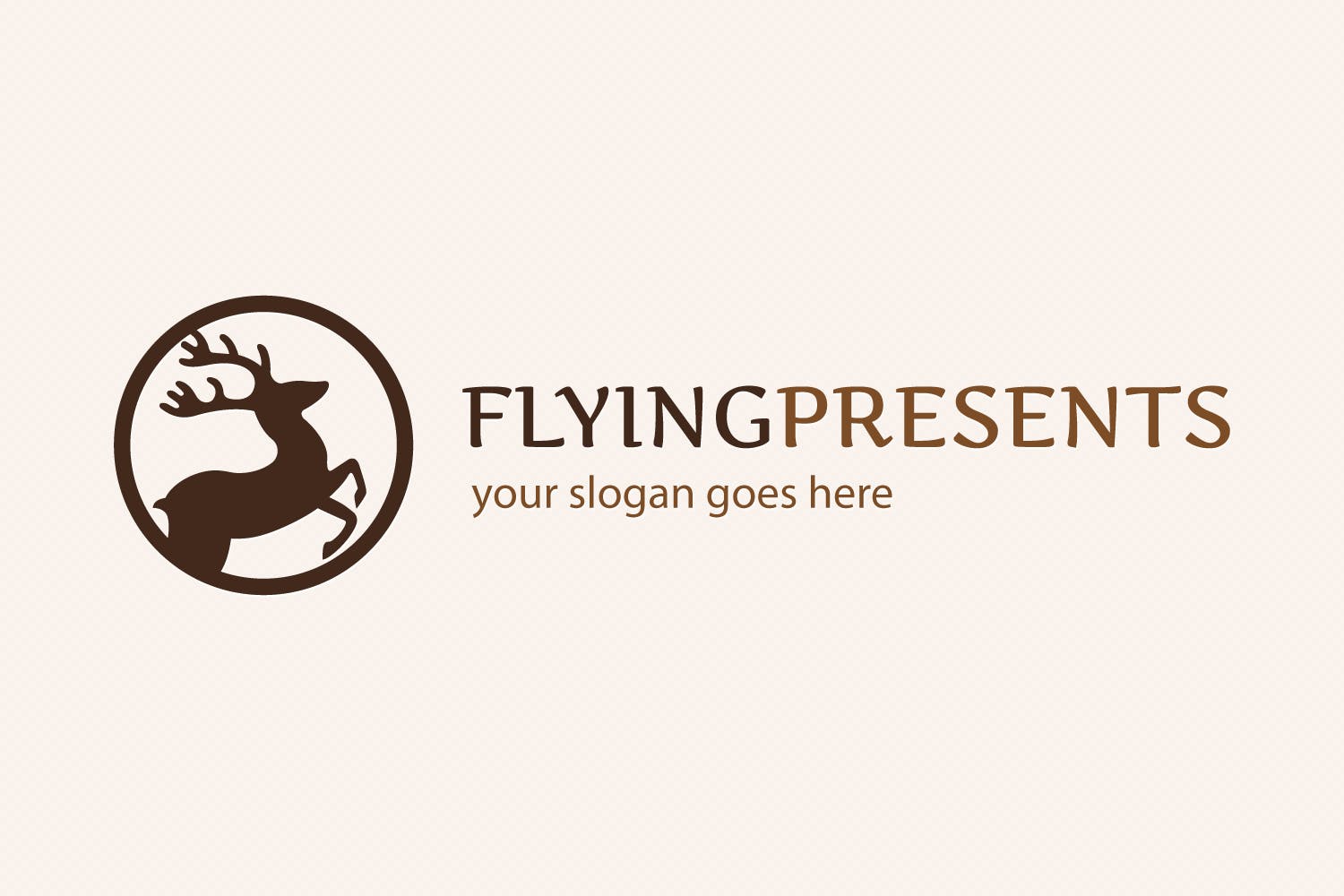 飞行驯鹿图形Logo设计模板 Flying Reindeer Logo插图4