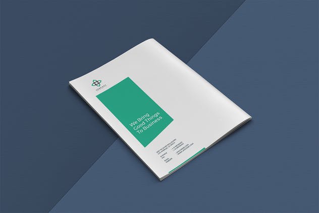高端企业宣传画册设计INDD模板素材 Business Brochure Template插图(12)