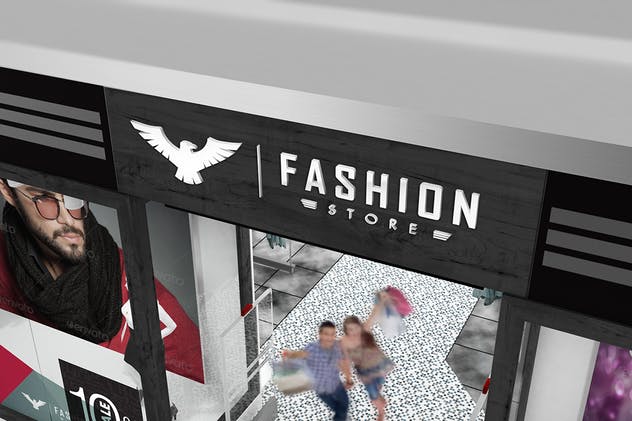 时尚服装门店橱窗样机模板 The Mockup Branding for Fashion Store插图(3)