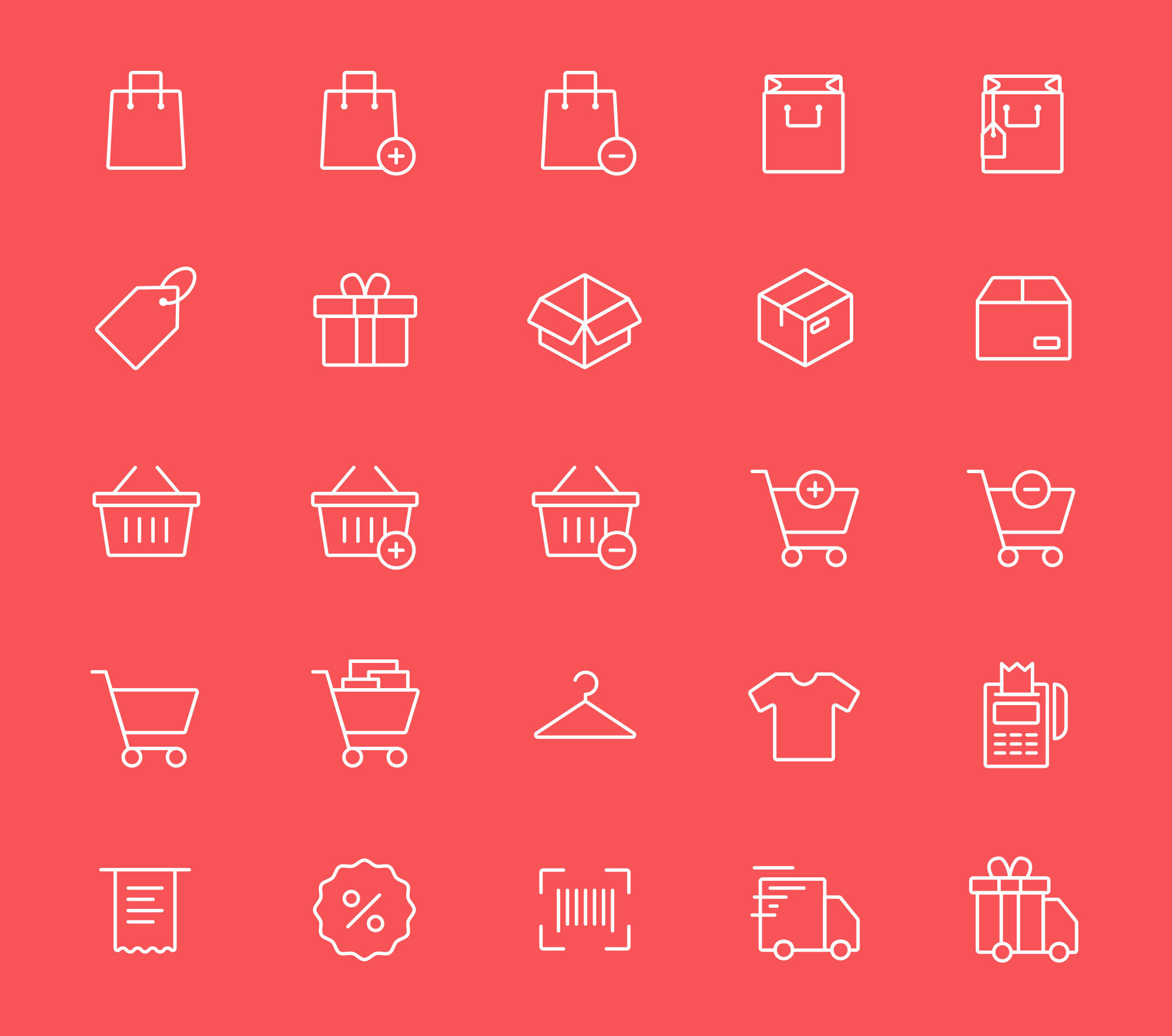 购物主题矢量图标设计素材 Vector Shopping Icons插图(1)