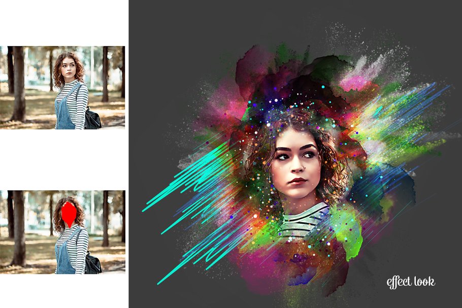 创意时尚的预调水彩效果的PS动作 Premio Watercolor Photoshop Action [atn]插图(5)