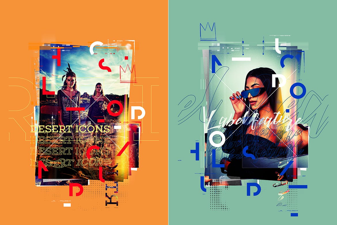 时尚Lomo印刷效果海报设计PS动作 Lomography Typography Poster Photoshop Action插图(6)