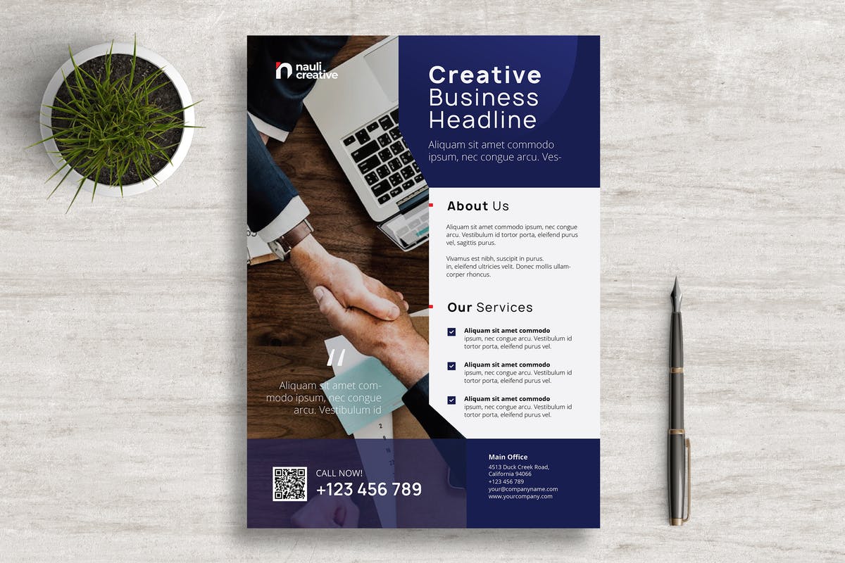 标准企业宣传海报传单设计PSD分层模板v2 Corporate Business Flyer PSD and Vector Vol.2插图