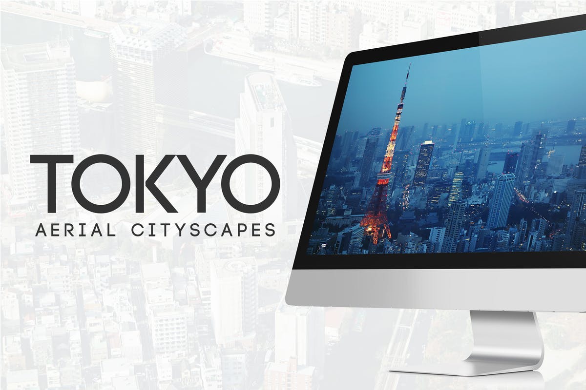 44张日本东京城市鸟瞰图高清背景素材 44 Tokyo Aerial Cityscapes插图