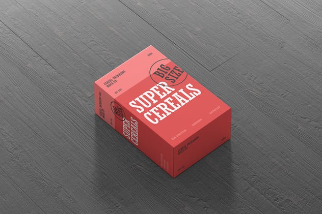 营养谷物食品包装大尺寸盒子样机 Cereals Box Mockup – Big Size插图(8)