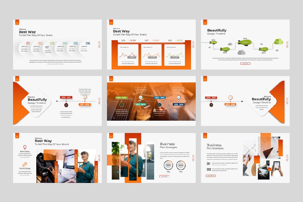 企业市场规划/业务发展计划PPT幻灯片设计模板 Business Powerpoint Template插图4