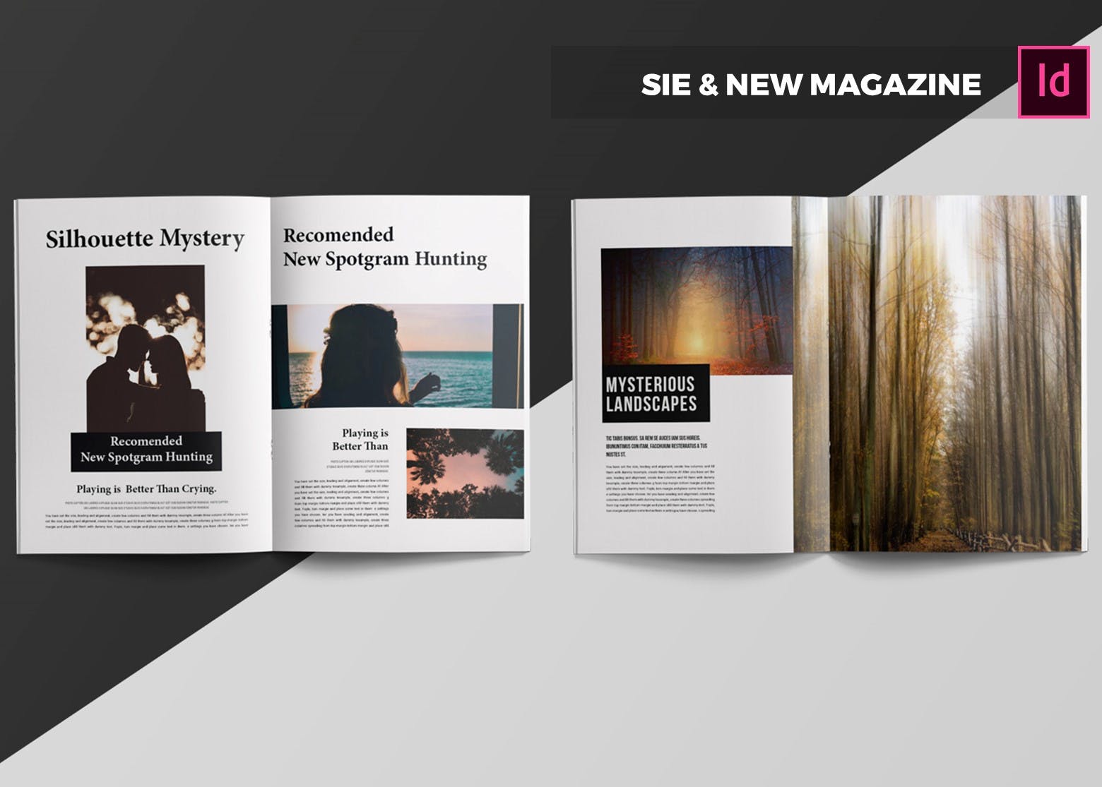 旅行/艺术/摄影/社会杂志设计模板 Sie & New | Magazine Template插图5