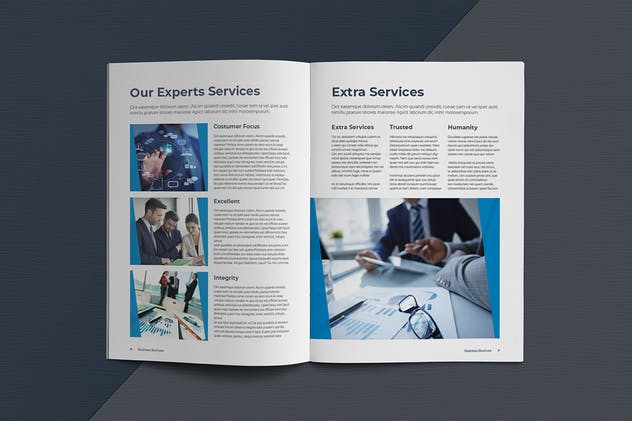 现代专业的企业业务宣传册模板 Business Brochure Template插图(2)