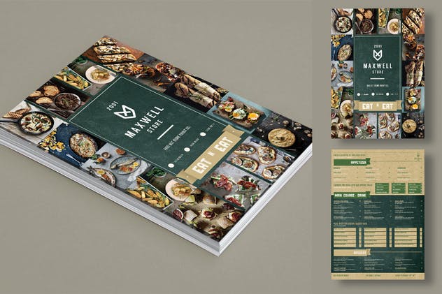 简约咖啡馆菜单设计PSD模板 Simple Cafe Menu插图(2)