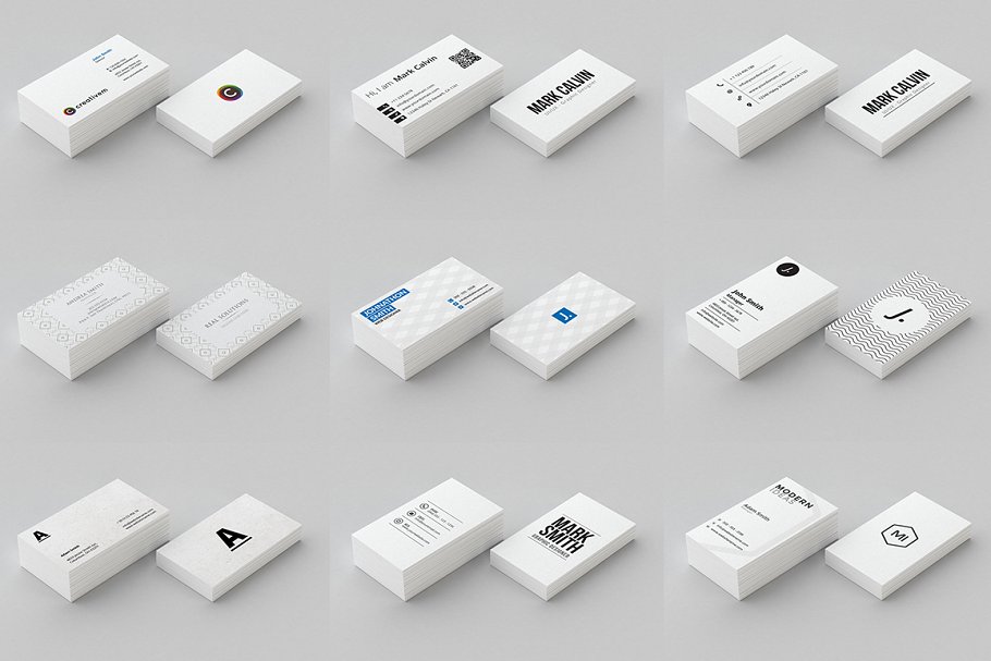 21款极简主义风格企业名片设计模板 21 Clean Minimal Business Cards插图1