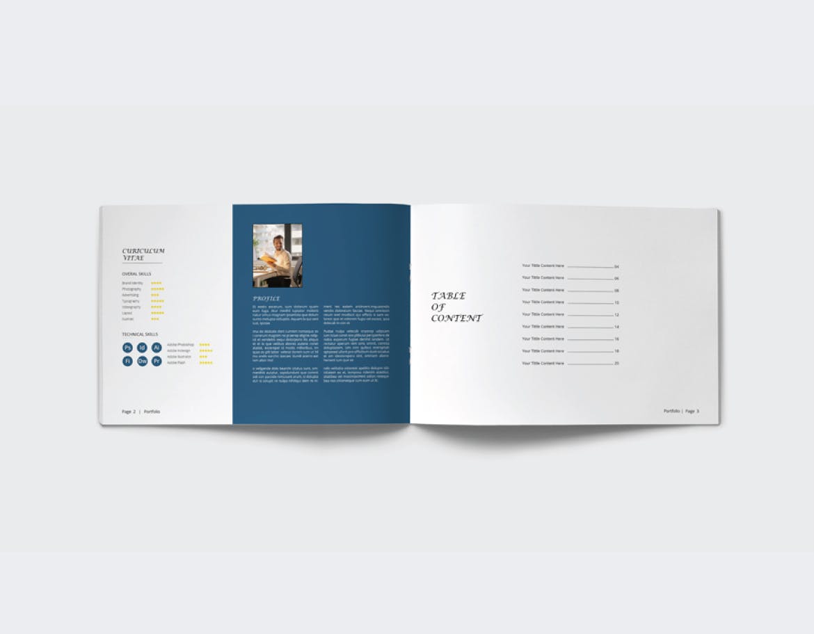 设计工作室/设计公司作品集画册设计模板 Graphic Design Portfolio插图1