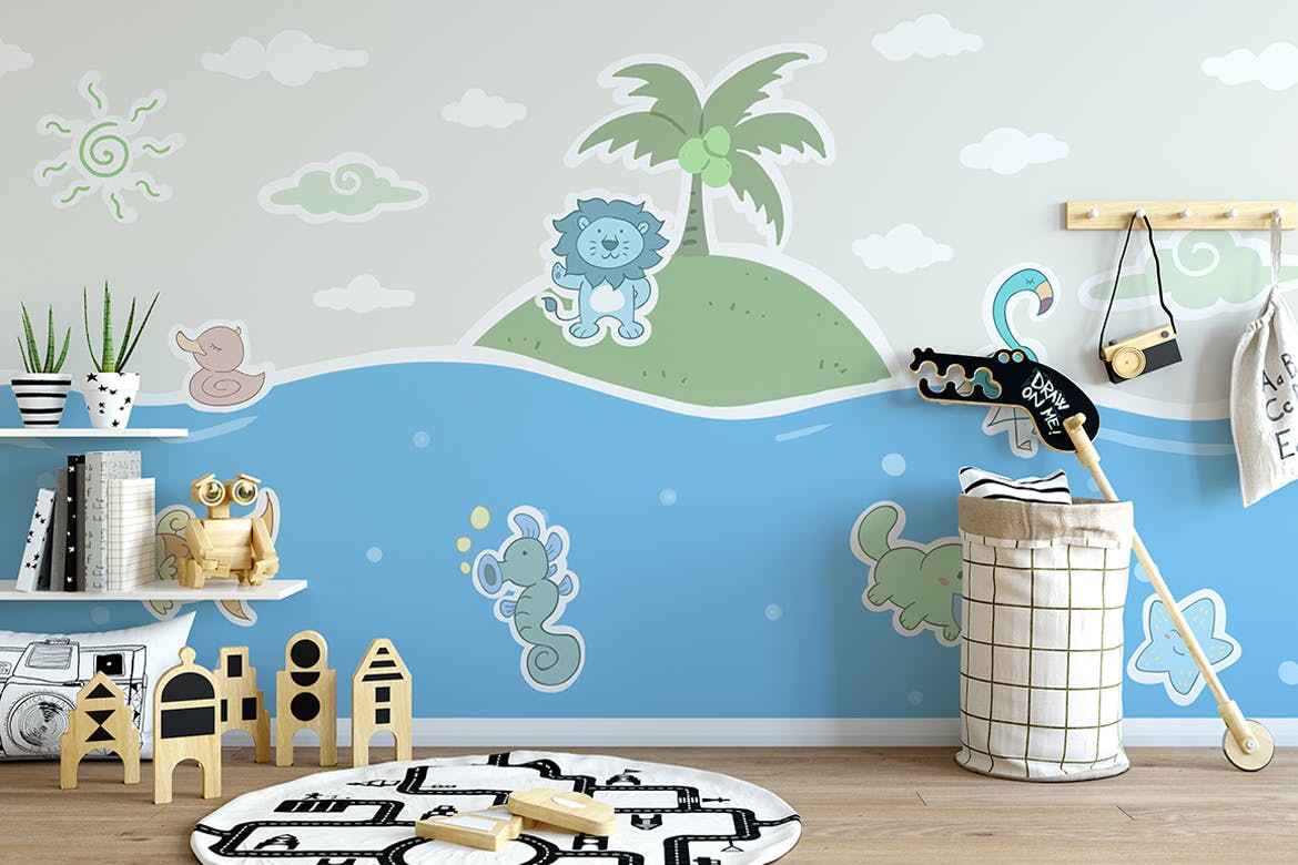 儿童墙纸动物装饰图案设计素材 Wallpaper Animal Decorative for Kids插图3