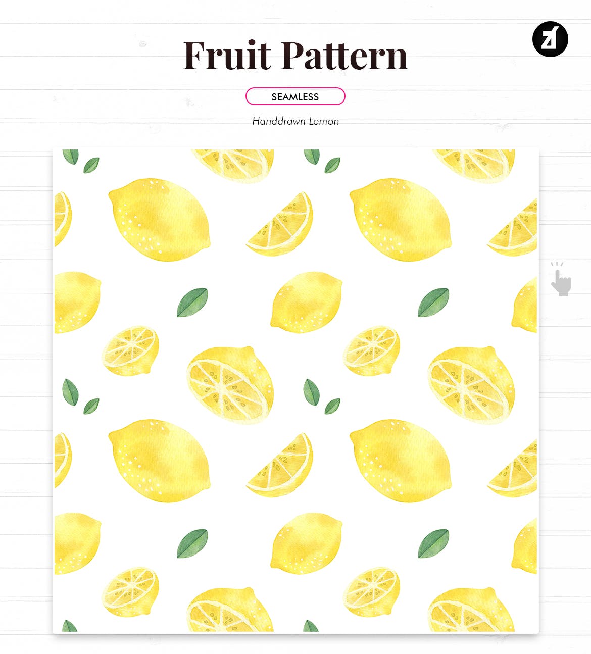 水彩手绘水果图案纹样背景素材 Fruits pattern hand-drawn watercolor illustration插图(2)