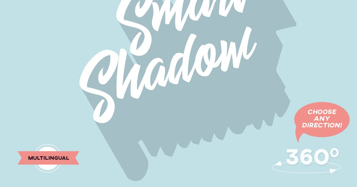 3D智能长阴影效果PS动作 Smart Shadow – Photoshop Action插图