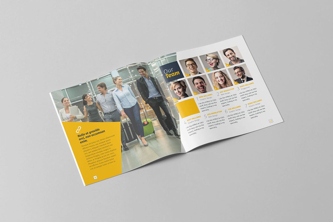 高端方形商业/企业宣传册设计模板 Williams Business Square Brochure插图5