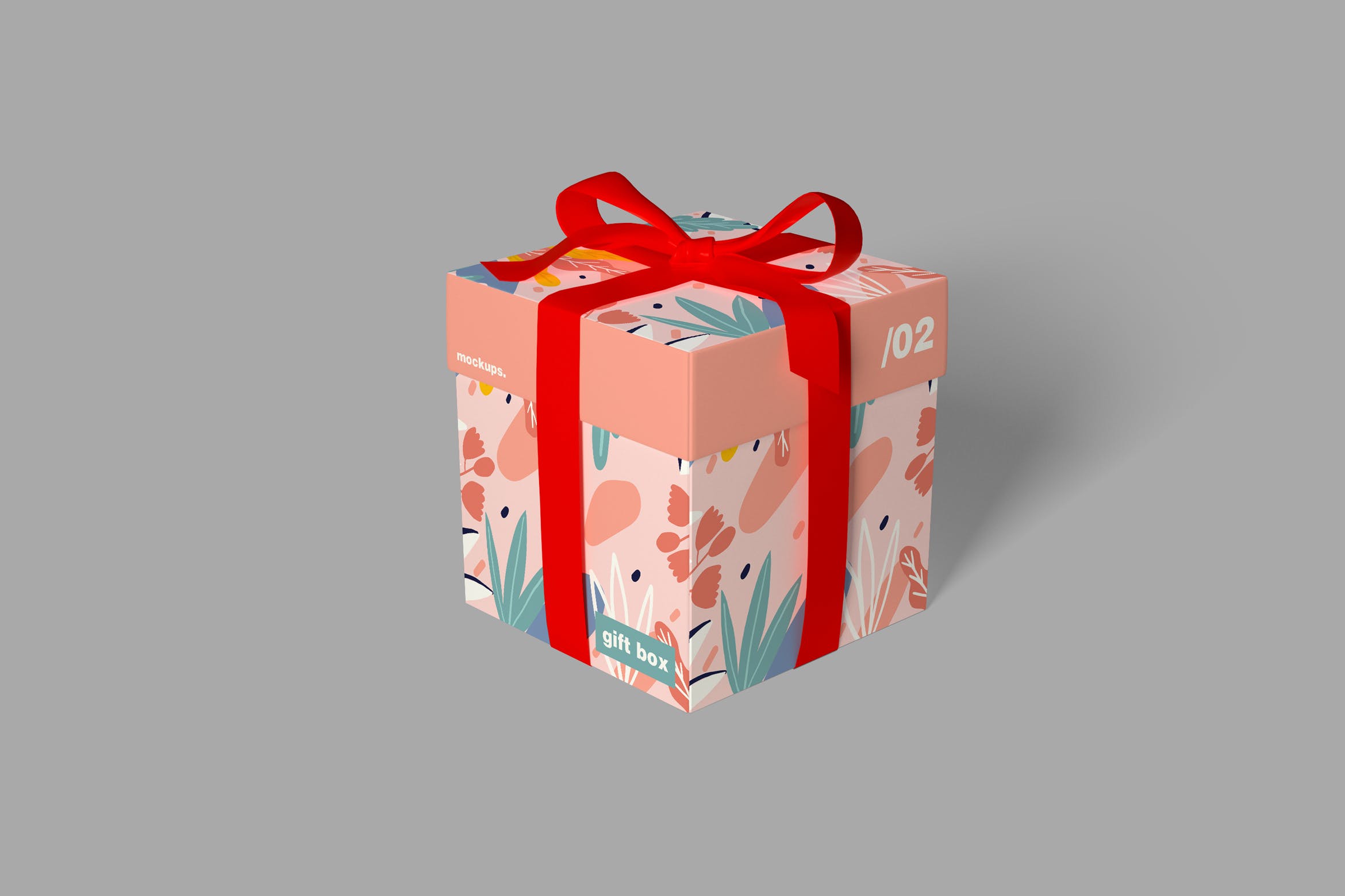 丝带捆绑礼品盒外观设计图样机 Gift Box Mockups插图