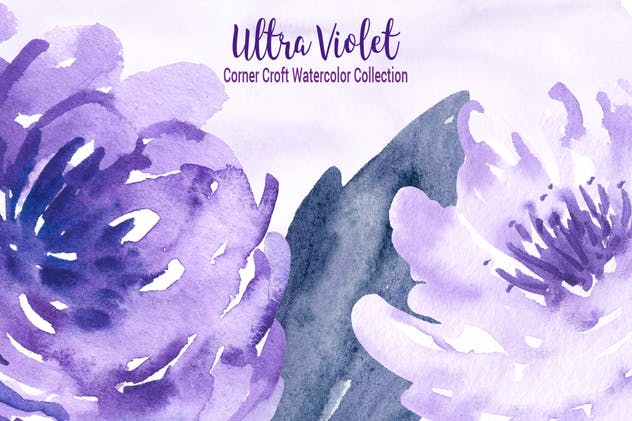 紫罗兰水彩纹理/图案合集 Watercolor Ultra Violet Collection插图(9)