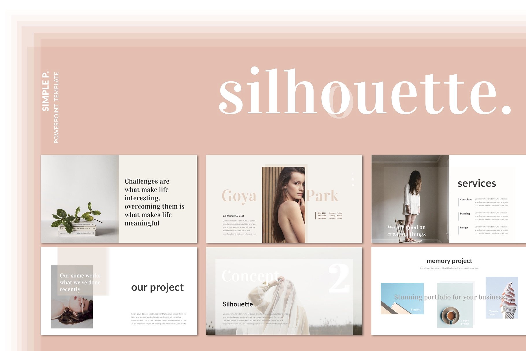 Silhouette PowerPoint Template 专业优雅的展示商业计划的PPT模板下载[pptx,ppt]插图