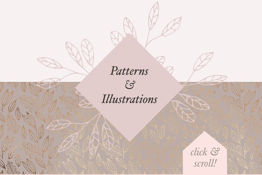低调奢华风格花卉图案纹理 Rustic Floral Patterns & Graphics插图4