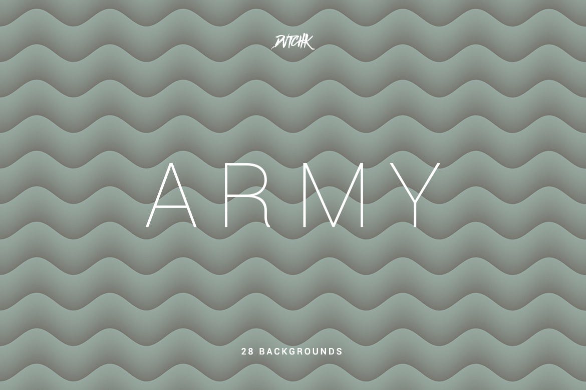 军绿色柔和抽象波浪背景设计素材 Army Green | Soft Abstract Wavy Backgrounds插图3