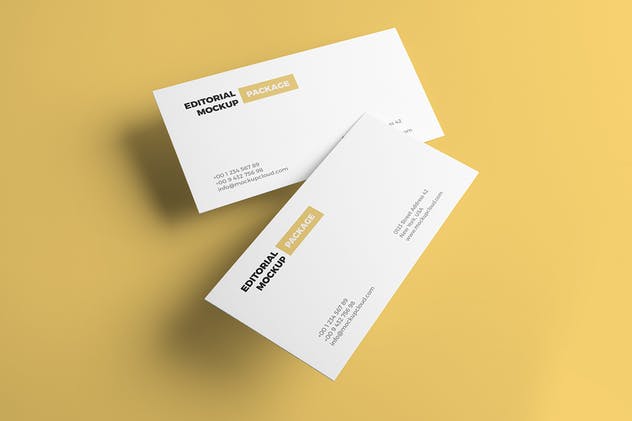 企业名片样机模板v2 Business Cards Mockup Vol. 2插图(3)