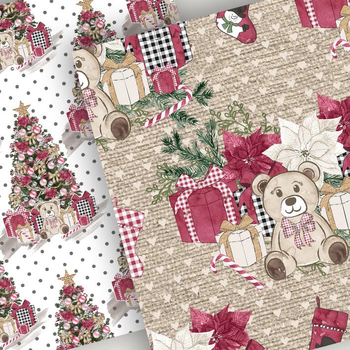 圣诞节居家装饰数码纸张背景素材 Christmas Home digital paper pack插图(3)