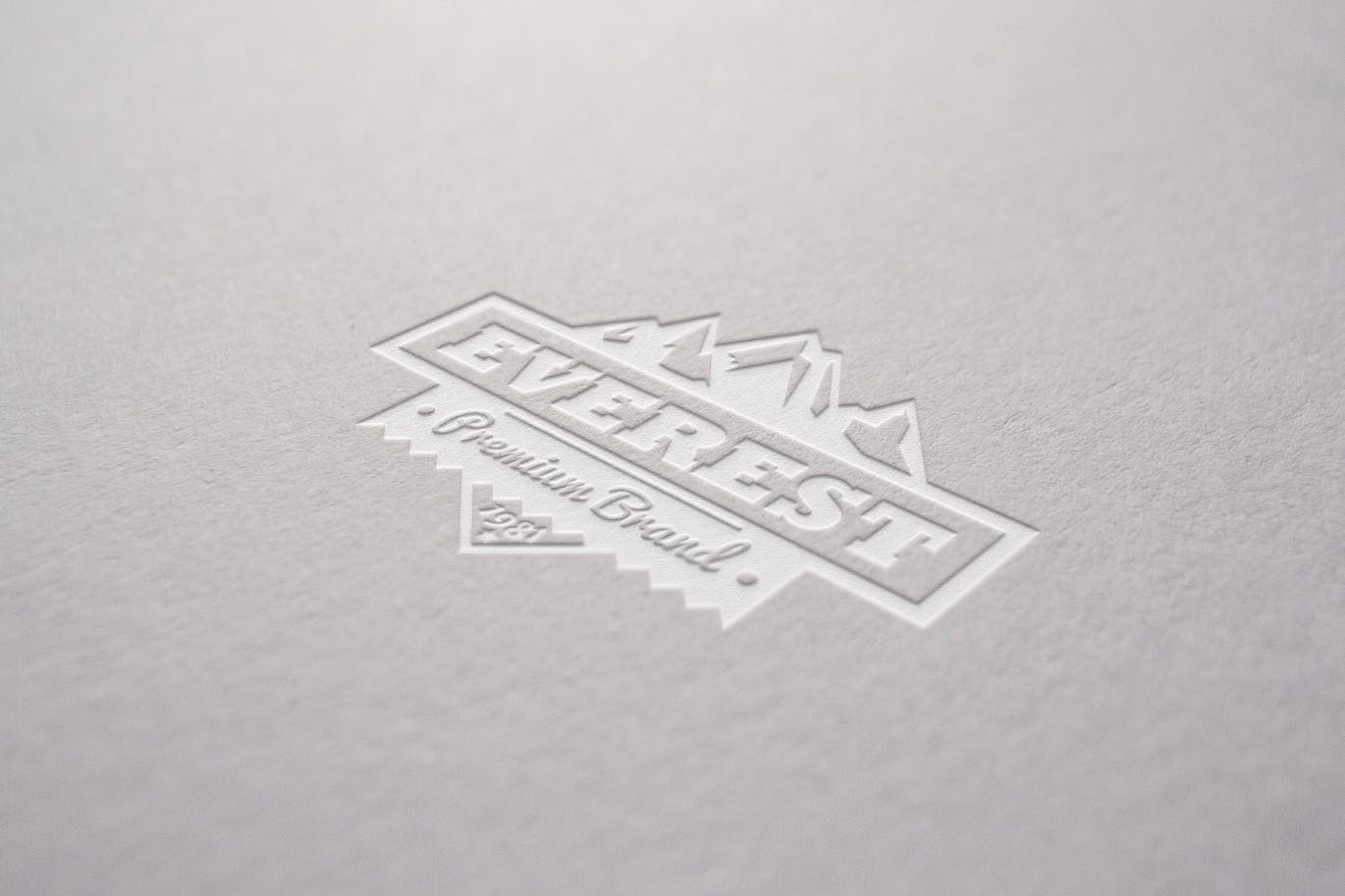 Logo品牌商标凹印效果图样机模板 Digged Paper Mockup插图