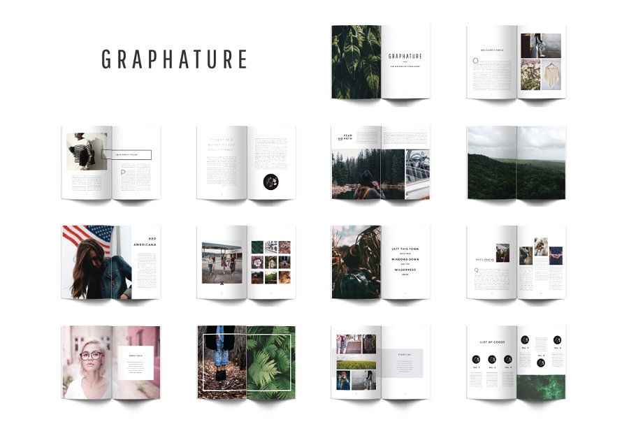 现代简约版式设计杂志模板 Graphature Magazine插图(6)