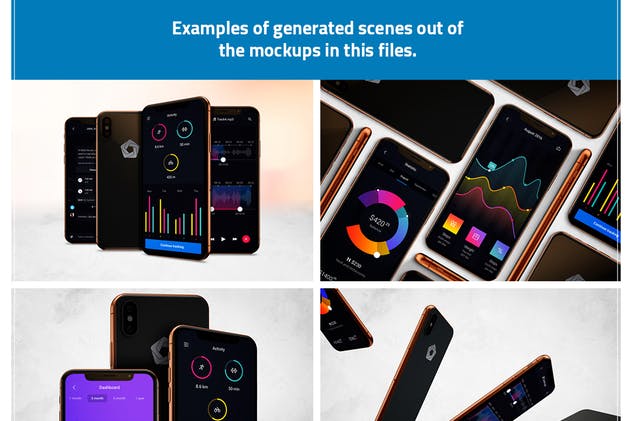 360度全方位 iPhone X 样机模板 iPhone X Kit Mockup插图7 360度全方位 iPhone X 样机模板 iPhone X Kit Mockup插图7