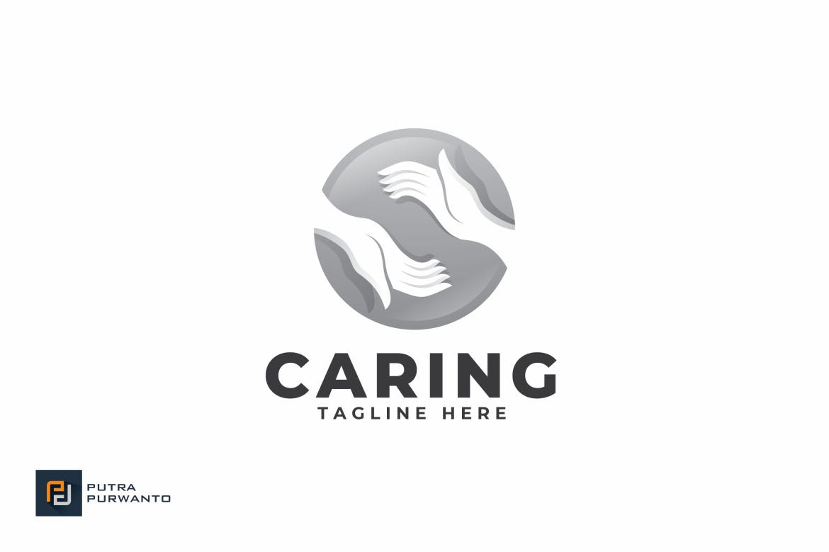 爱心慈善互助机构概念Logo设计模板 Caring – Logo Template插图(2)